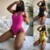 Micendy One Shoulder Swimsuit Women Sexy Hollow Out Swimwear Summer Black Swimsuits Beach Swim High Waist One Piece Monokini