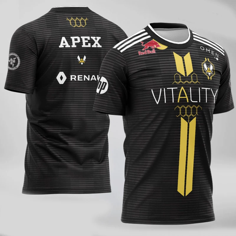  LoL CSGO Dota Team Vitality Uniform Jersey APEX Cabochard Fans T-shirt Men Women T shirts Custom ID