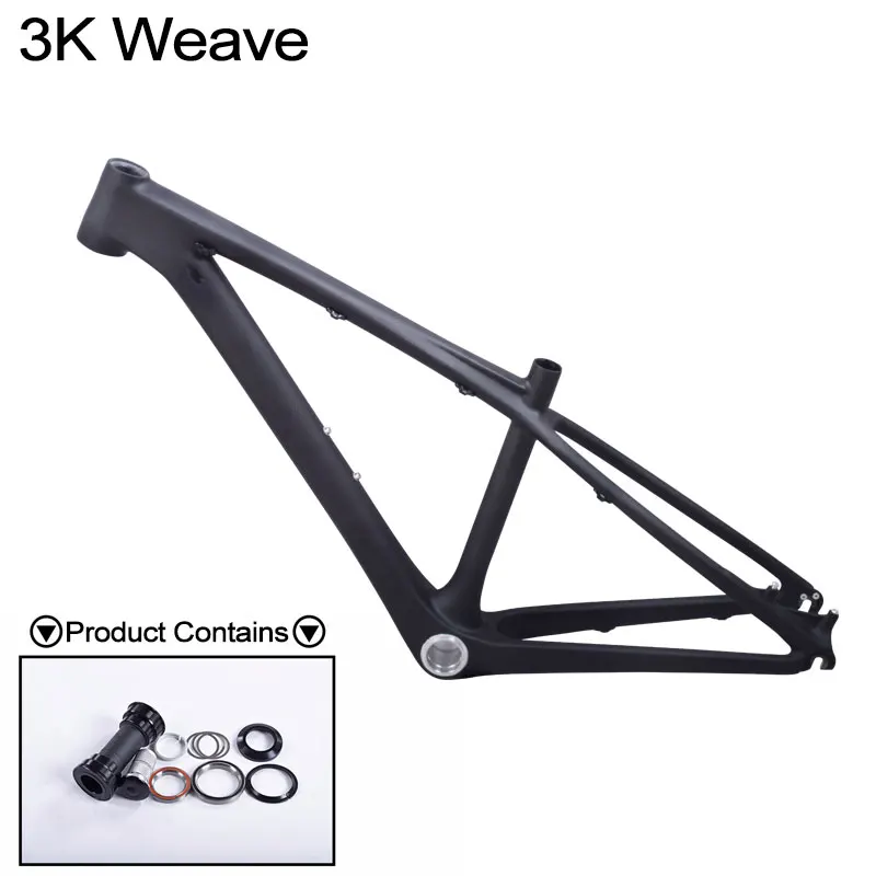 3K Weave Китайская детская карбоновая рама 26er mtb карбоновая рама 26er 14 дюймов карбоновая рама mtb 26 карбоновая детская рама с гарнитурой+ зажим+ BB92 - Цвет: 3K Weave