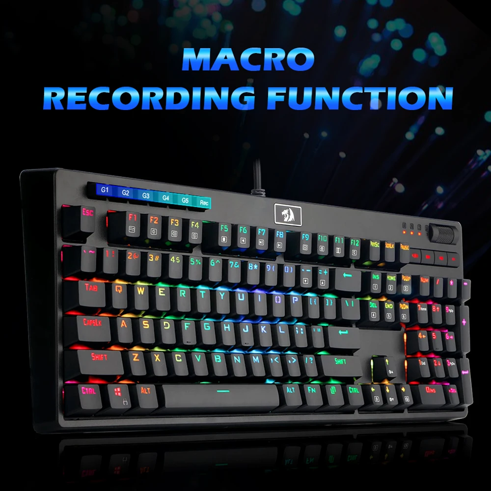 Механическая игровая клавиатура Redragon K579 с RGB подсветкой USB синие переключатели