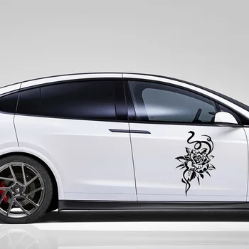 

Cartoon rose vector Car Stickers Car Door Handle Decals Car Styling Stickers And Car Body Decals Accessories