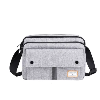 

Outdoor Travel Shoulder Bag Messenger Bags Men Fashion Casual Black Blue Gray Small Handbags Flap Satchel Crossbody Purse