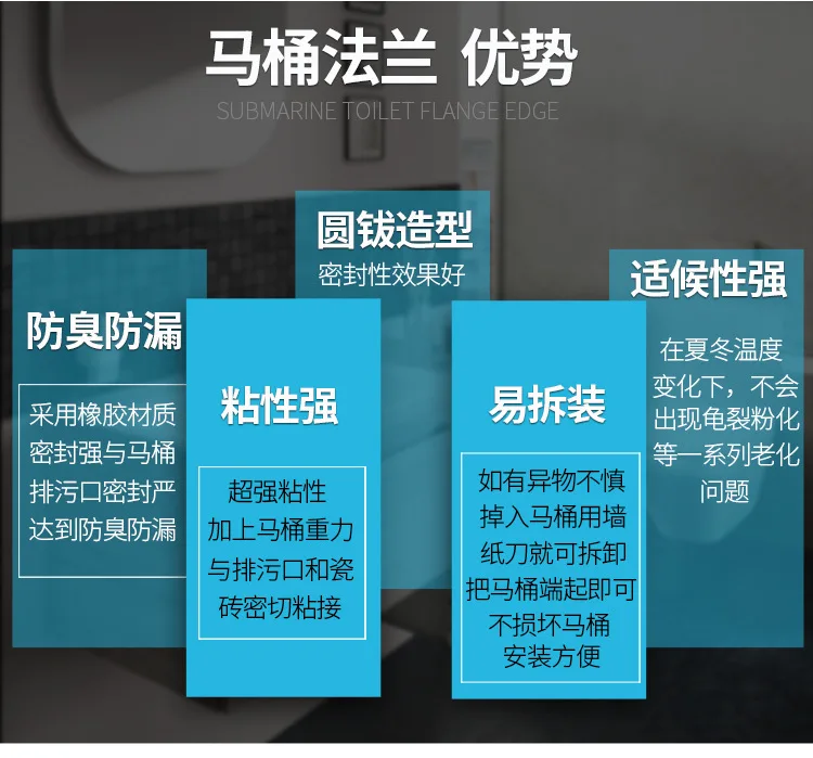 Chamber Pot Flange Seals Thick Toilet Flange Sit Sealing Ring Deodorizing Leak-Proof Closestool Fittings Plug