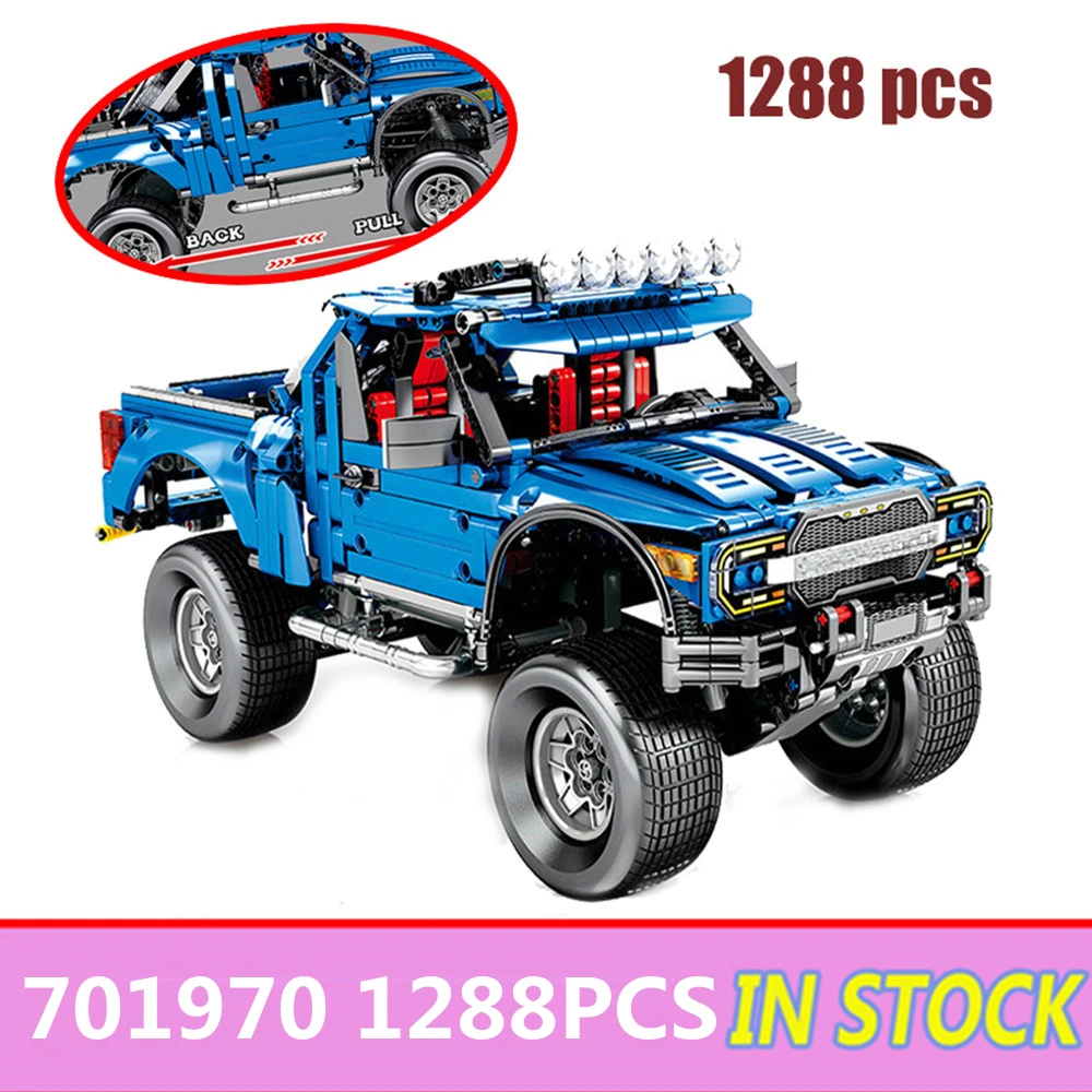 Technic 701970 21047, создатель, эксперт, Ford Mustanged car, F-150 Raptor G500, строительные блоки, подарки, Классическая модель грузовика, игрушка "сделай сам"