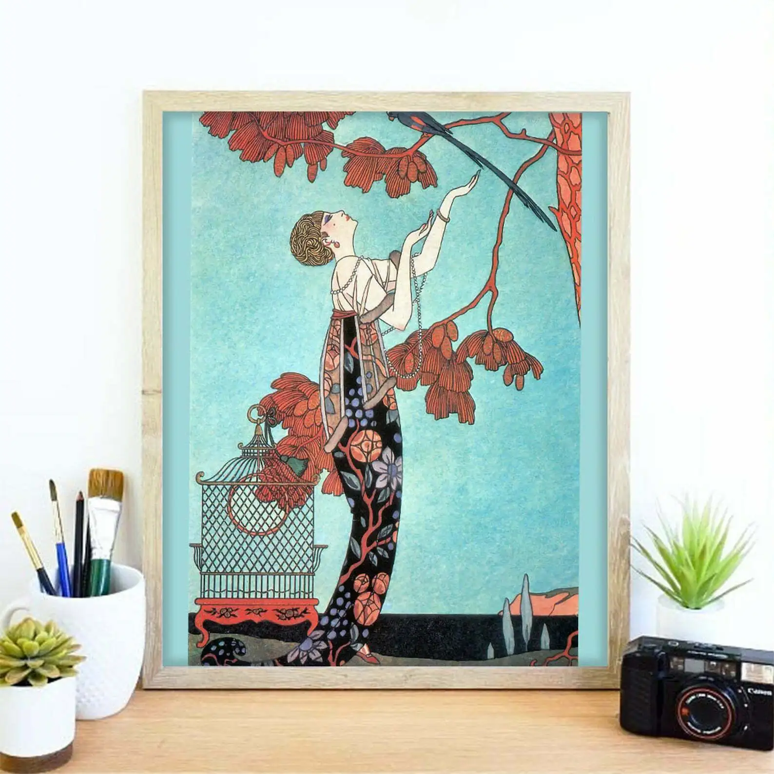Винтажный рисунок MT075 Постер стена арт-деко Картина на холсте 1920s Настенная