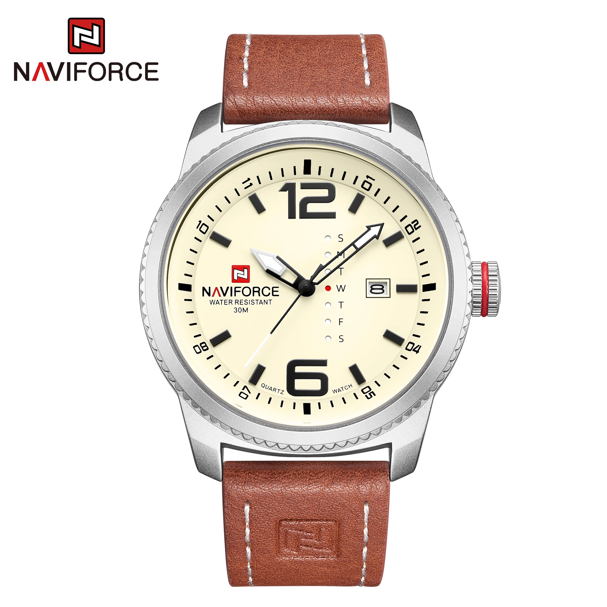 2020 Роскошные брендовые кварцевые часы NAVIFORCE с датой мужские повседневные военные