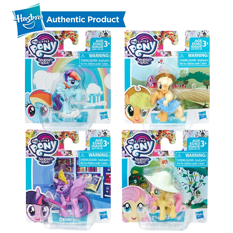 Hasbro My Little Pony 2 дюйма Дружба это магия Флаттершай история Сумерки Радуга Дэш Apple Джек пони фигурка куклы