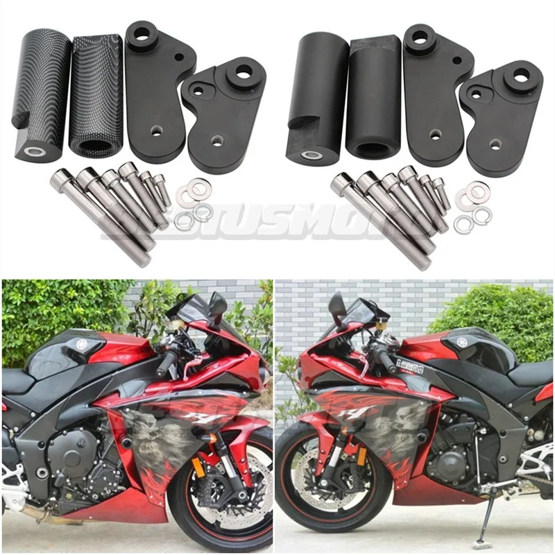 Мотоцикл без выреза рамка Ползунки падение протектор для Yamaha YZF-R1 YZFR1 YZF R1 2009- 2015 2010