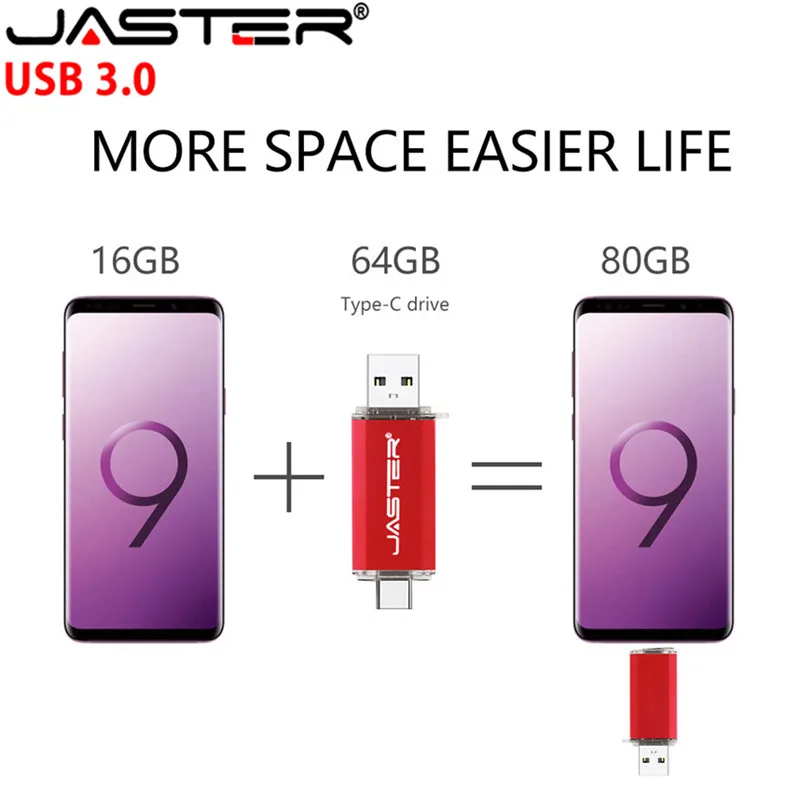 JASTER Usb 3,0 OTG флеш-накопитель Тип C USB флеш-накопитель 32 Гб 64 Гб высокоскоростная Usb флешка 3,0 Флешка 128 ГБ 256 Гб карта памяти