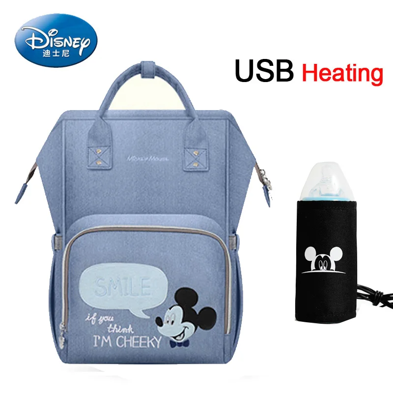 Сумка для подгузников disney, рюкзак, USB сумка-холодильник для бутылочек, Минни, Микки, большая емкость, для кормления ребенка, Мумия, сумка для беременных женщин, рюкзак - Цвет: 17