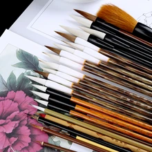 26 шт каллиграфия кисти для китайская живопись Caligrafia ручка-закладка Китайский цветы для пейзажа чертежная ручка-кисть для каллиграфии набор