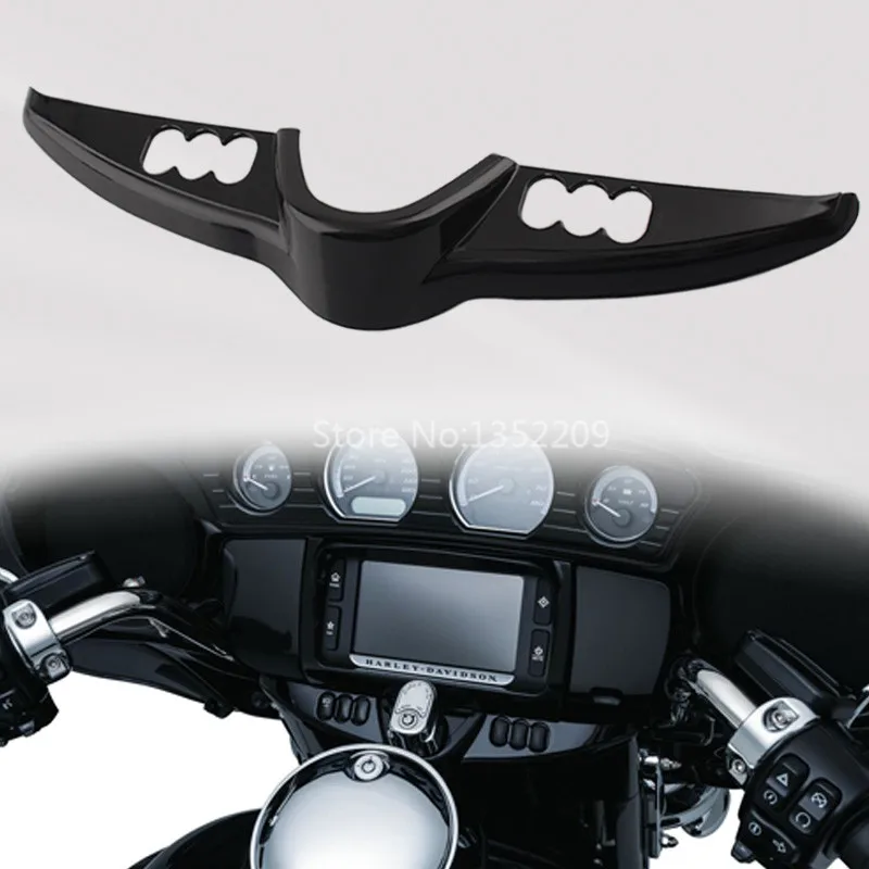 

Мотоциклетная черная панель переключателя «летучая мышь», отделка панели, Накладка для Harley Touring Electra Glides Street Glide Tri Glides 2014-2017