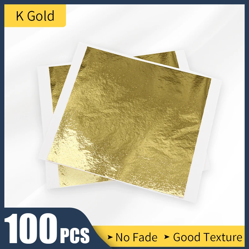 

K-Gold Imitation Gold Leaf Foil Taiwan Glitter Paper for Wall Furniture Statue Crafts Home Decoratio