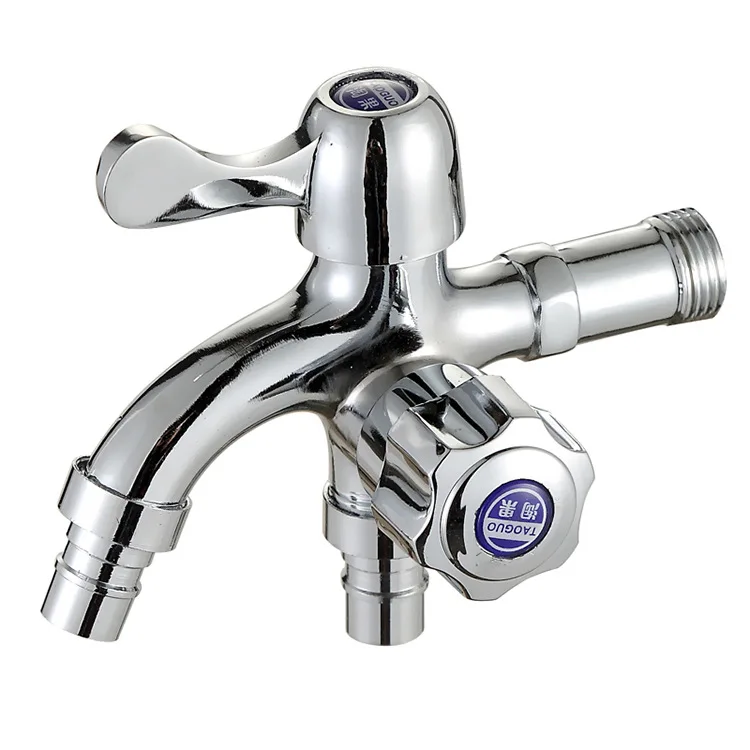 

Manufacturers Wholesale Direct Selling Washing Machine Faucet Faucets Double Headed Dual-Use One into Two T-connector Single Col