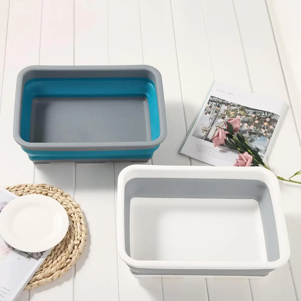 

Portable folding basin bucket camping fishing cart washing tool storage container wholesale purchasing #3A09