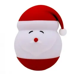 Santa Night Light Soft Light With Sleeping Eye Protection Bedside Cartoon Cute Led Silicone Pat Colorful Lights