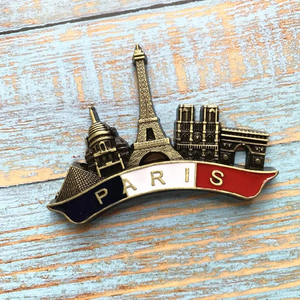 Souvenir Country Fridge Magnets Moscow Russia France Paris Dubai Travel Commemorative Decoration Refrigerator Metal Magnet magnetic fridge magnets refrigerator decor