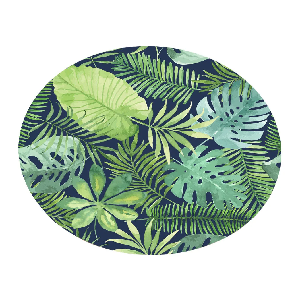 55 см Ковер Botany элементы одеяло круглые коврики для ванной комнаты для гостиной Печатный коврик для ванной Детские ползающие Противоскользящие коврики