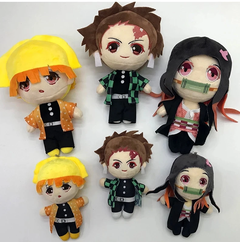 3 шт./лот 13 см горячие аниме куклы Kamado Tanjirou Agatsuma Zenitsu Nezuko плюшевые игрушки мягкие