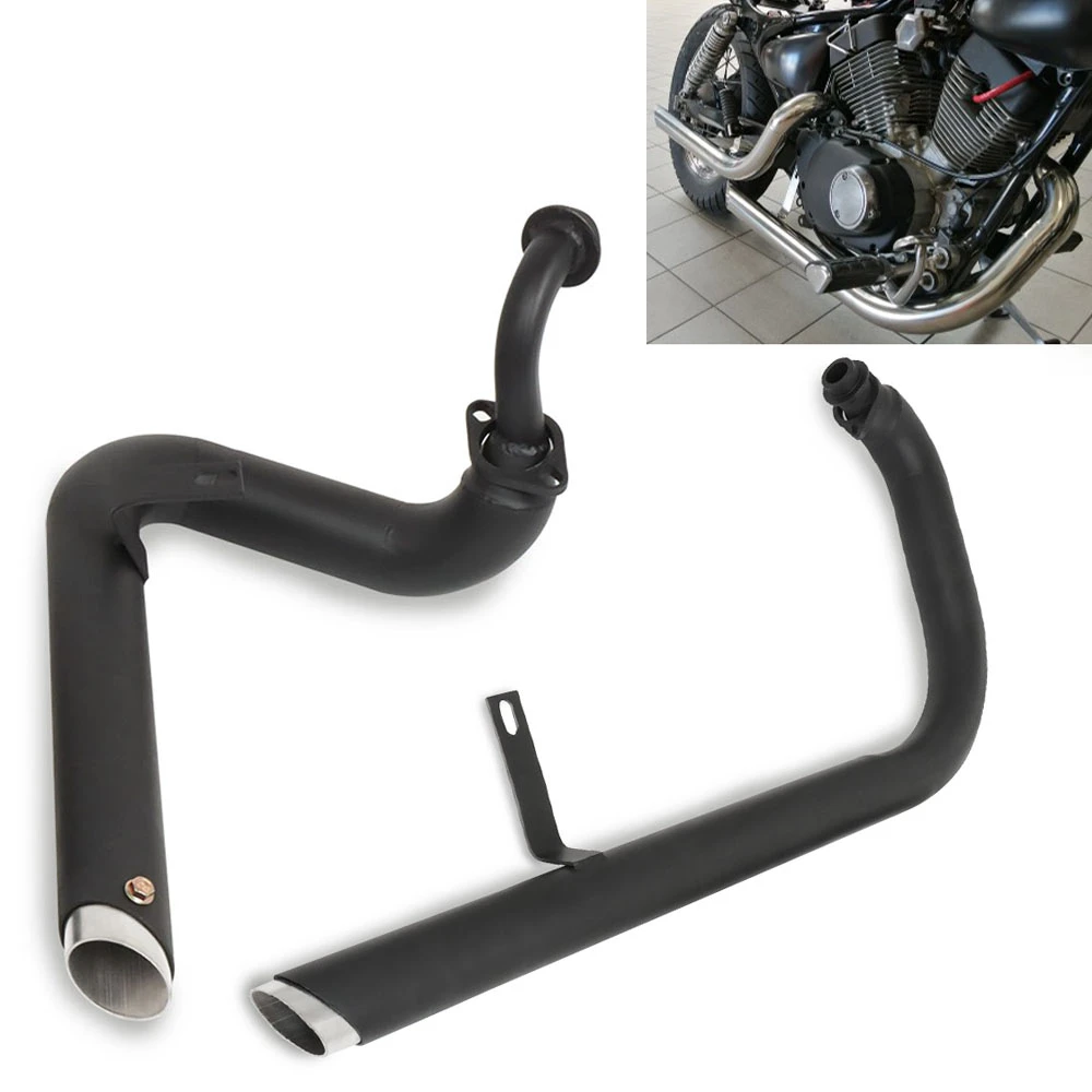 Stainless Motorcycle Exhaust Pipe With Muffler Silencer For Yamaha