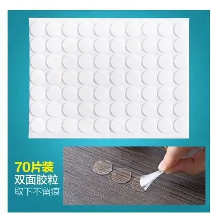 Круглая акриловая пленка 70 шт. не оставляет следов прозрачная двусторонняя