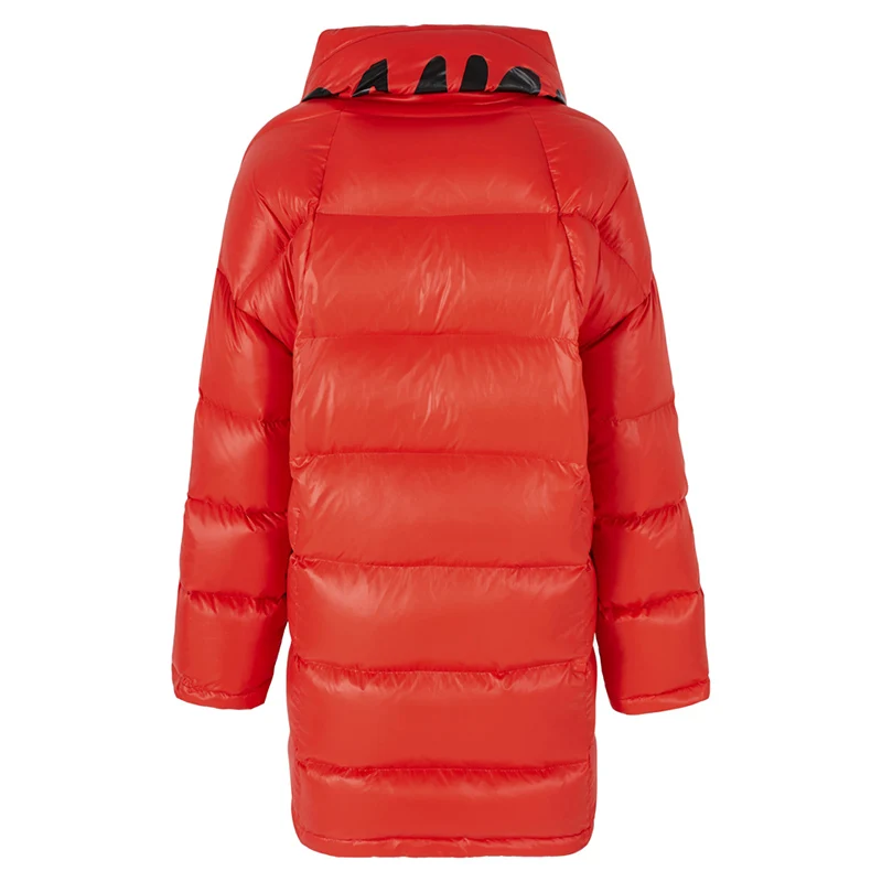 Winter White Duck Down Jacket Women Long New Korean Thick Warm Outwear Coat Causal Down Puff Parka Red Down Coats RH733