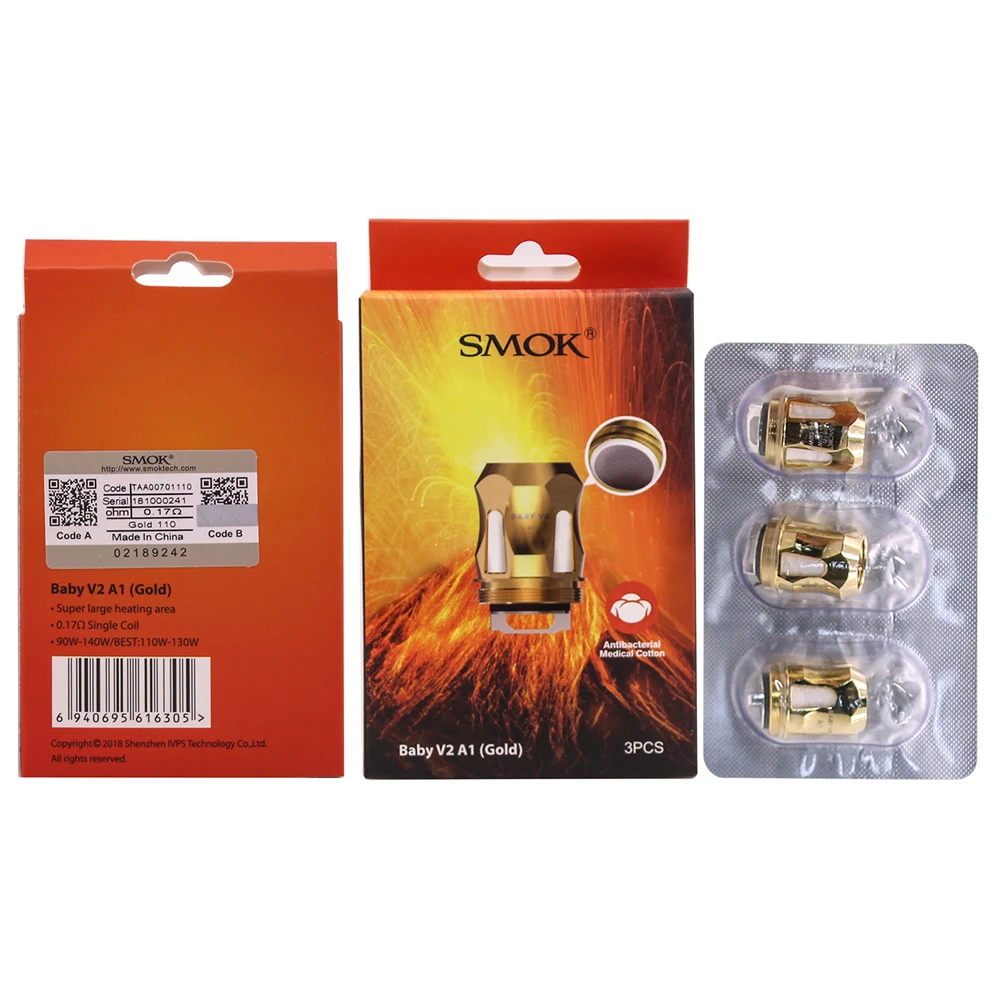 Оригинальная электронная сигарета SMOK TFV8 Baby V2 A1 A2 A3 S1 S2 K1 K4 версия 2 Octuple Core для