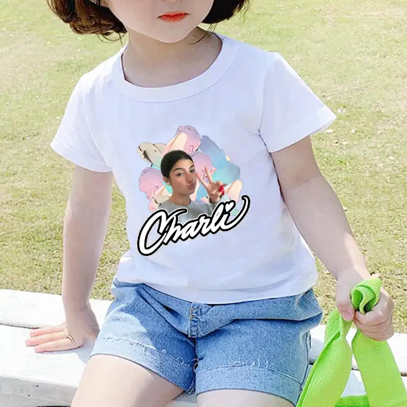 Charli D Amelio Gedruckt Baby Madchen Sommer T Shirt Kinder Cartoon T Shirt Madchen T Shirts Kleidung Baby Madchen Tops T Kleidung 2020 Neue T Shirts Aliexpress