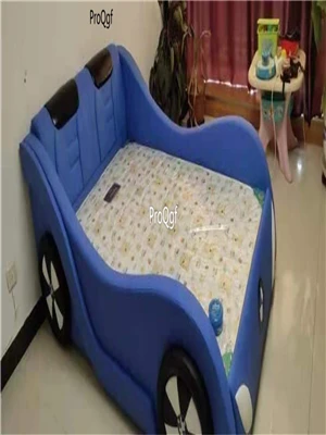 ProQgf 1 шт. набор детской синей картонной кровати в форме автомобиля только кровать цена