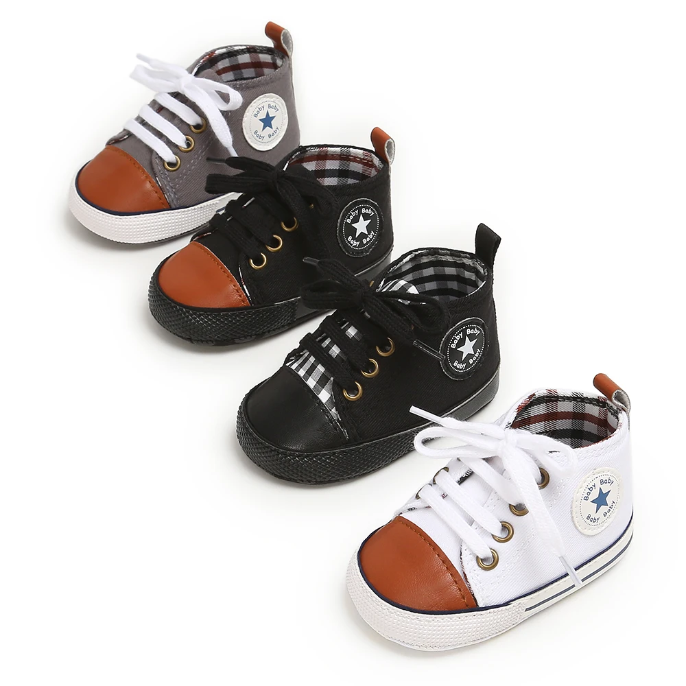 Детская обувь весенне-осенняя мужская и женская обувь для малышей 0-1 лет детская обувь с мягкой подошвой CanvasToddler обувь