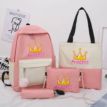

Backpack School Bag 2020 Summer Creative New Style Large-Volume Contrast Color Backpack Students Picture-in-School Bag Backpack