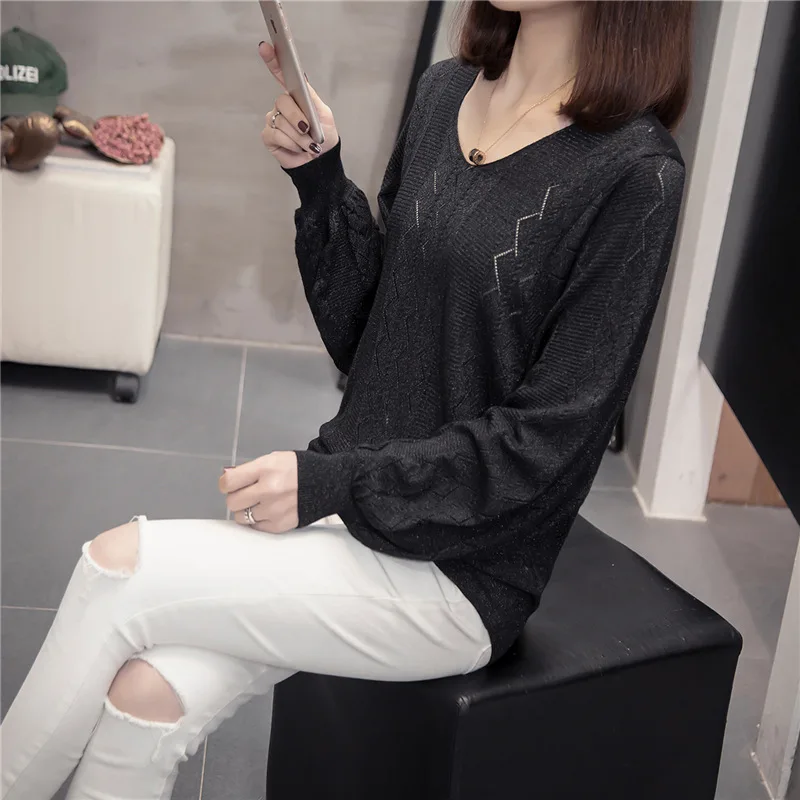

2020 Early Spring New Style WOMEN'S Dress Fat Mm Fashion Slimming Loose-Fit Sweater Women's Plus-sized Liangsi Long-sleeved Uppe