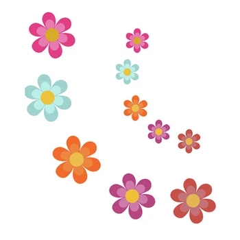 

10pcs/pack Self Adhesive Applique Bathtub Stickers Floor PVC Flower Shape Anti Slip Home Decor Art Wall Shower Hotel Waterproof