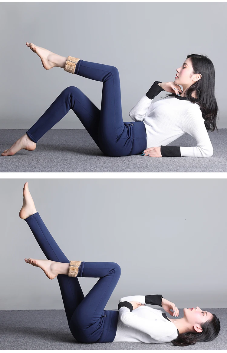 Зимние женские брюки плюс бархатные плотные однотонные повседневные узкие брюки с высокой талией женские мягкие теплые Стрейчевые обтягивающие брюки размера плюс 6XL