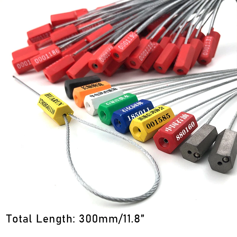 Steel Security Cable Wire Seal Numbered Anti-Tamper Tag