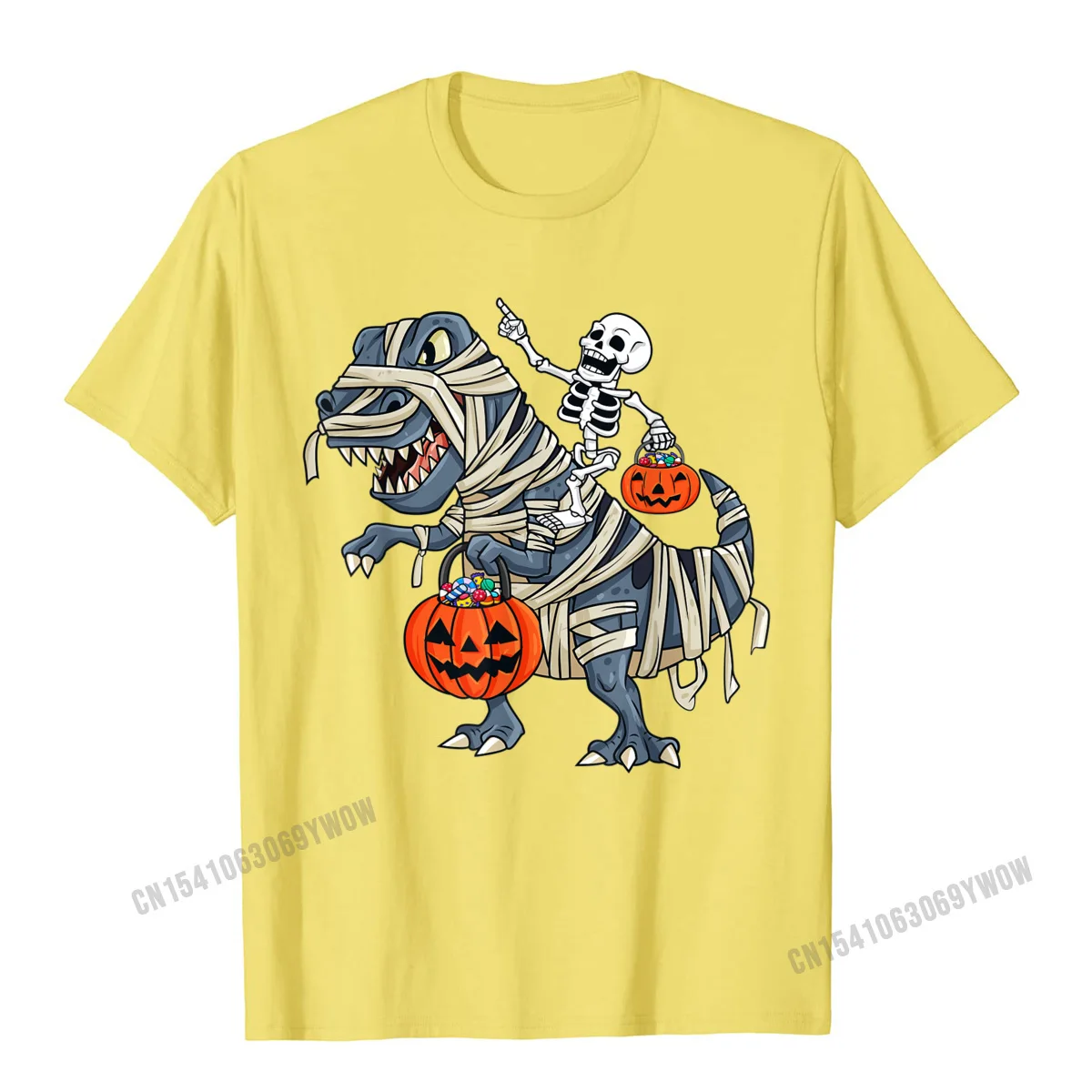 Tees Casual T Shirt Mother Day 2021 Discount Group Short Sleeve 100% Cotton Crewneck Mens Top T-shirts Group Drop Shipping Skeleton Riding Mummy T Rex Halloween Boys Girls Kids T-Shirt__628 yellow