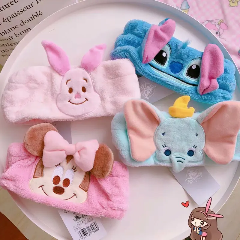Disney Cartoon 3D Elastic Hairband Daffy Bear Dumbo Stella Rabbit Headband Face Makeup For Female | Мать и ребенок
