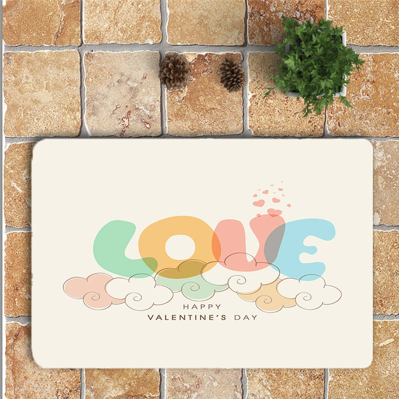 С рисунком в виде надписи &quotлюбовь&quot коврик с ко Дню Святого Валентина