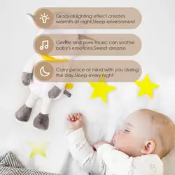 Poupée de projecteur LED, accessoires Photo légers, Texture lisse pour bébé, peluche musicale 