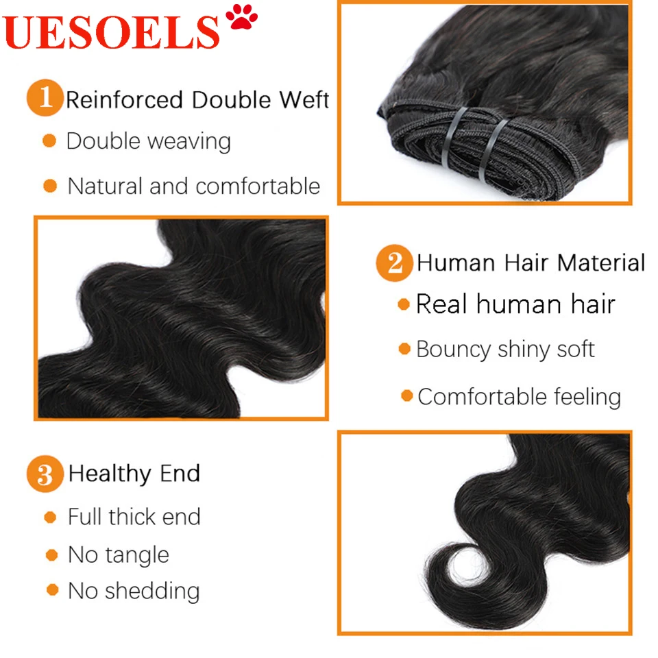 Clip In Human Hair Extensions 8 Pcs/Set Body Wave Natural Color Clip Ins 100% Remy Brazilian Hair 8-26 Inches 120G For Women
