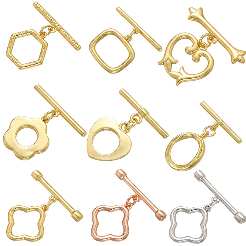 ZHUKOU ovale/cuore ottone OT fermagli ganci per donna collana fatta a mano bracciale accessori gioielli fare risultati modello: VK100