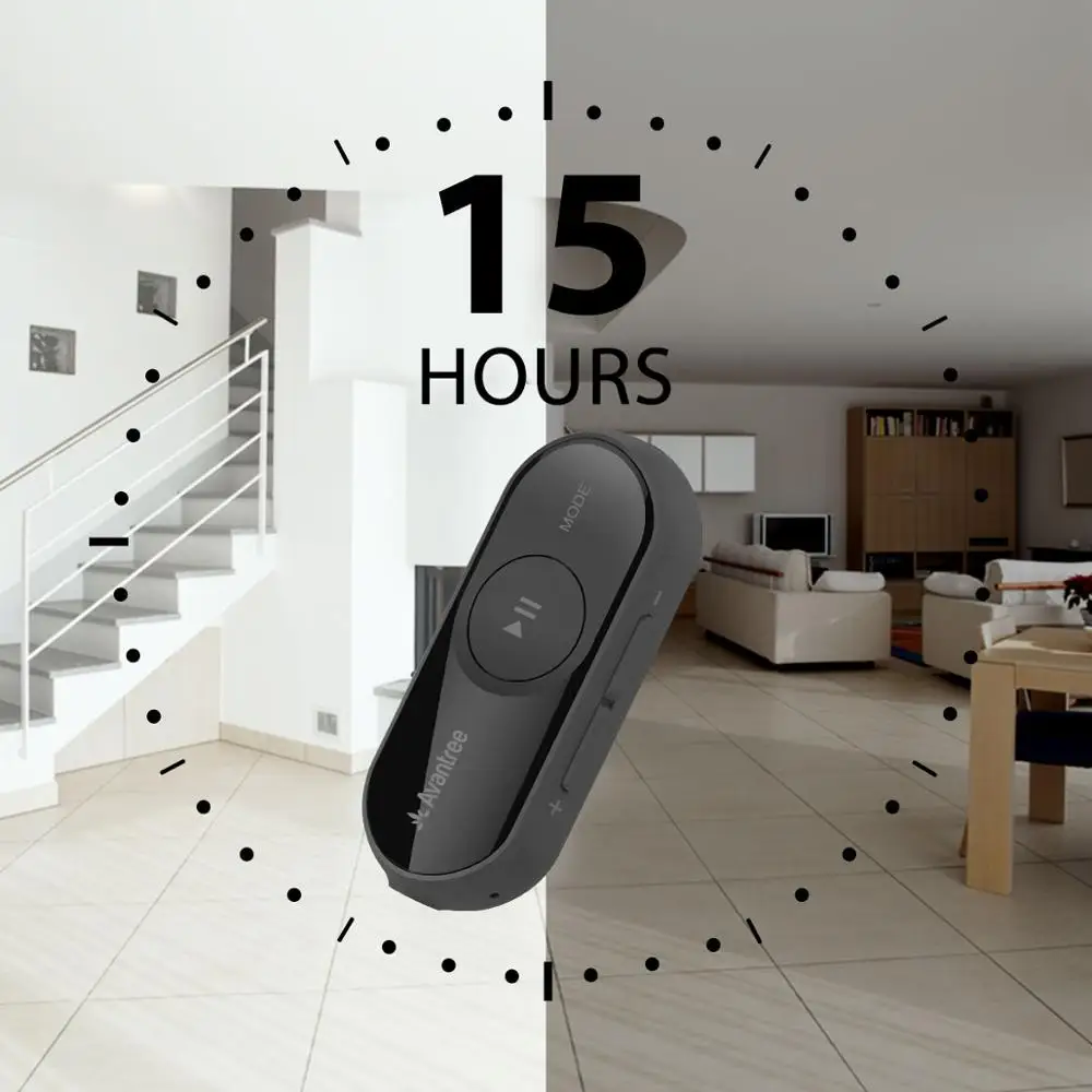Avantree AS70 Bluetooth 5,0 аудио приемник для наушников, aptX HD, aptX низкая задержка, используйте свой собственный микрофон, 15 ч воспроизведения