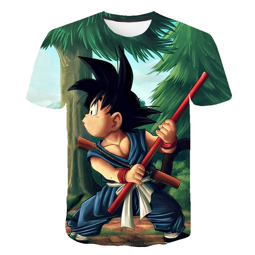 2020 summer 3D Printed Dragon Ball T-shirt Street Adult Men Cool T-shirt Short Sleeve Anime Women T-shirt fashion Couples wear