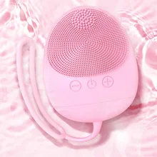 Совершенно новая электрическая Очищающая щетка для лица, мини-батарея, силиконовый очиститель, Глубокая очистка пор, водонепроницаемый, красота, массаж кожи
