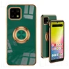 Étui pour Sharp Aquos Sense 4 6D plaqué magnétique, support d'anneau de doigt, coque antichoc, protection de la lentille, couverture arrière en Silicone souple Capa ► Photo 2/6