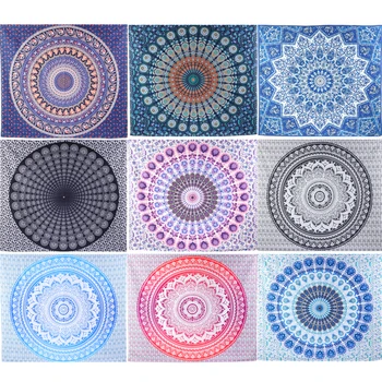 

Large Mandala Indian Tapestry Wall Hanging Bohemian Beach Towel Polyester Thin Blanket Yoga Shawl Mat Blanket