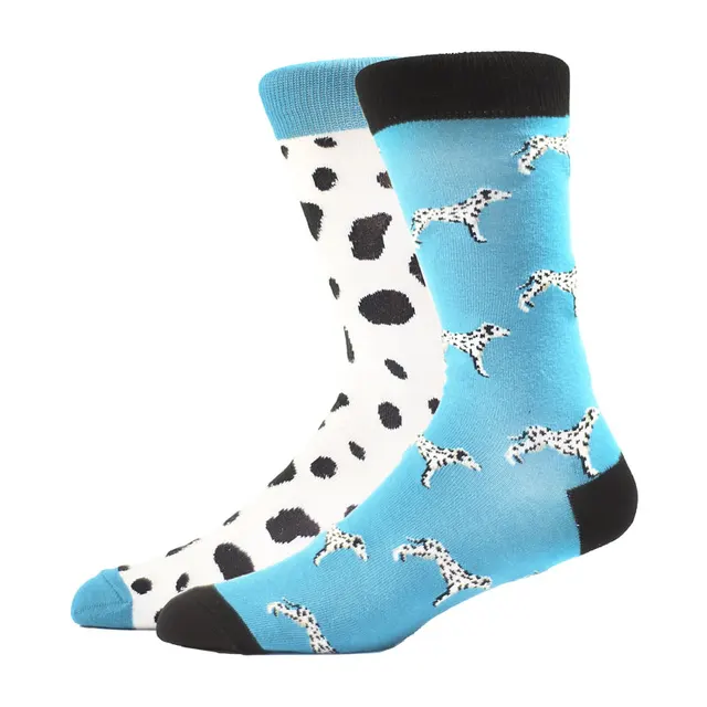 High Quality Combed Cotton Socks Food Pattern Long Tube Funny Happy Men Socks Colorful Novelty Skateboard Crew Casual Crazy Sock HK34001-13