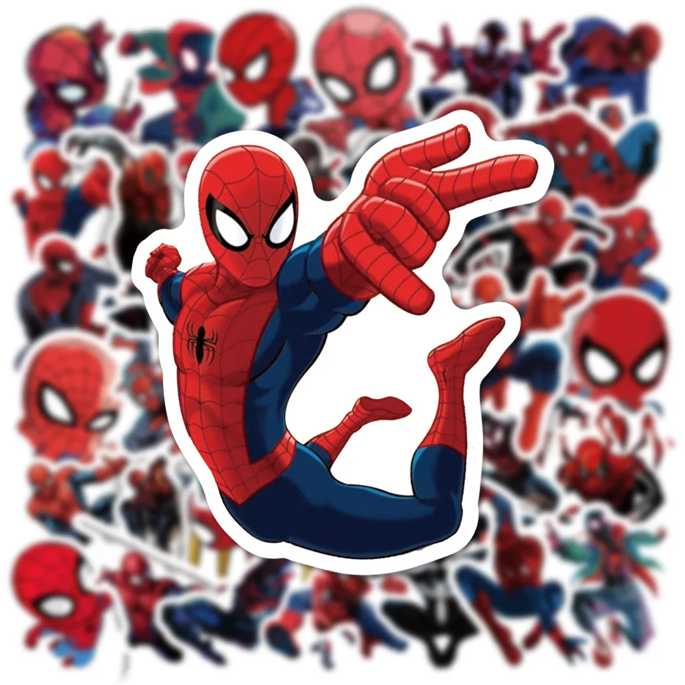 Disney Marvel Spiderman Graffiti Stickers Kids Toy Laptop Phone Luggage Computer Car Cool Sticker Cartoon Decals 10/30/50pcs