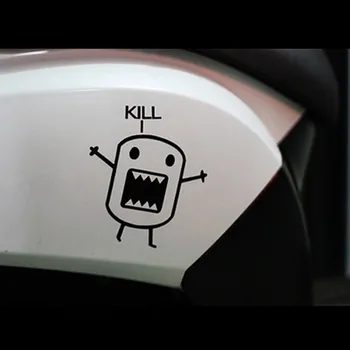 

11.6cm*12cm DOMO KUN KILL JDM Funny Car Styling Decal Stickers Accessories Black/Silver