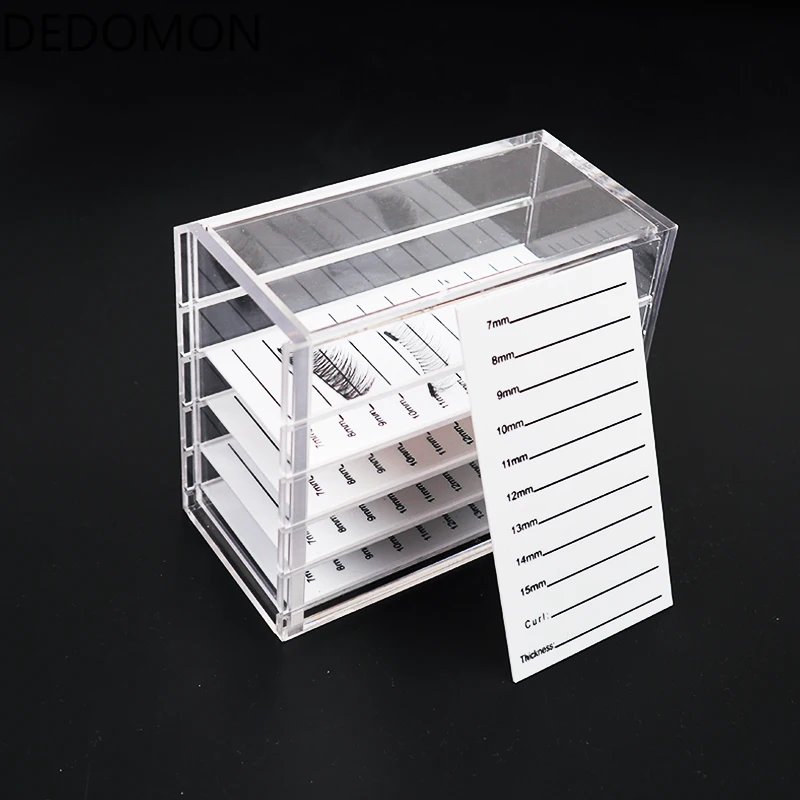 

5 Layers Eyelash Storage Box Makeup Display Container Eyelashes Glue Pallet Holder Grafting Eyelash Transparent Box Dropship